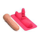 Adaptateur de selle avec dildo - Rose/Chair