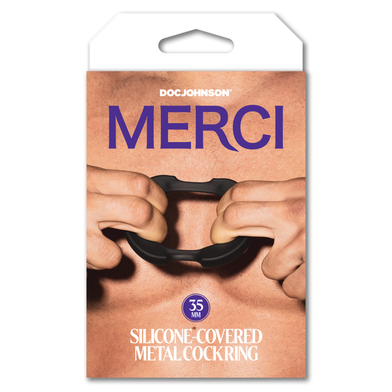 The Paradox - Silicone/Metal Cock Ring - 35mm - Black