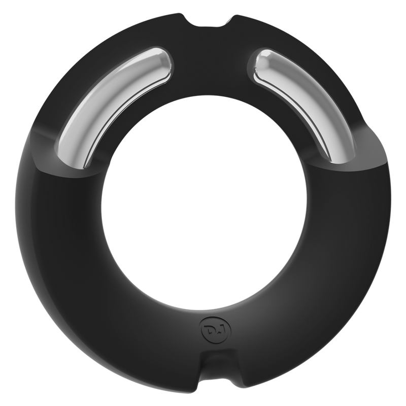 The Paradox - Silicone/Metal Cock Ring - 45mm - Black