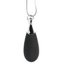 Collier en silicone en forme de goutte avec vibration - Noir
