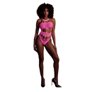 Body avec encolure grecque - Taille unique - Rose néon