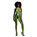 Bodystocking avec Halterneck - Taille Unique - Vert Néon