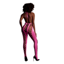 Bodystocking avec col halter - Taille unique - Rose fluo