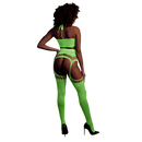 Ensemble Deux Pièces avec Crop Top et Bas - Taille Unique - Vert Néon