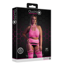 Ensemble deux pièces avec top court et bas - Grande taille - Rose fluo