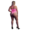Body avec col halter - Grande taille - Rose néon