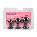 The Classic - Round Butt Plug - 3 Piece Set - Black
