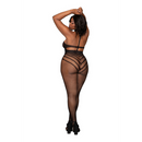 Collant en résille Teddy - Grande taille - Noir