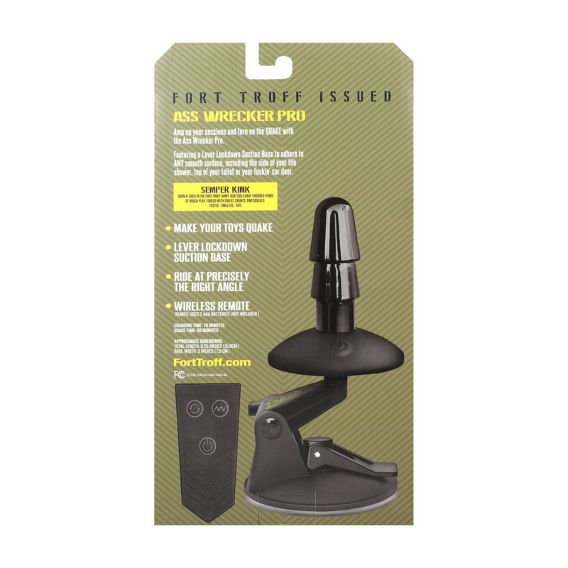 Vac-U-Lock - Ass Wrecker Pro avec télécommande sans fil - Noir