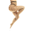 Collants en filet - Taille reine - Noir