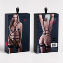 Playsuit After Hours - Teddy Ouvert avec Jarretelles - Taille Unique - Noir