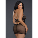 Fishnet and Lace Chemise - Plus Size