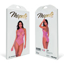 Body en résille cœur avec détail en cœur - Taille unique - Bubbelgum Pink