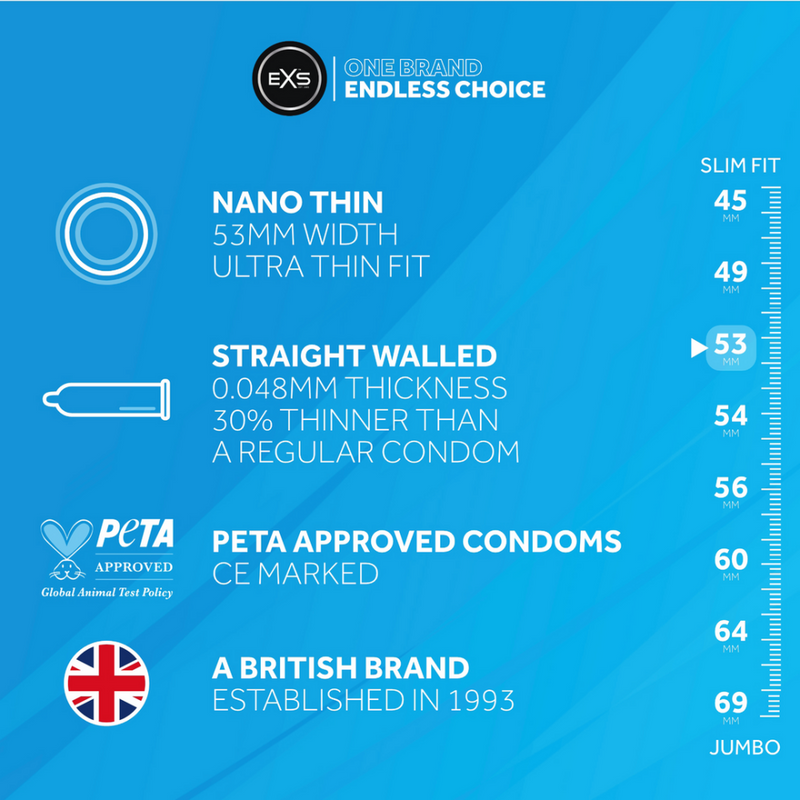 EXS Nano Thin - Préservatifs - 144 Pièces