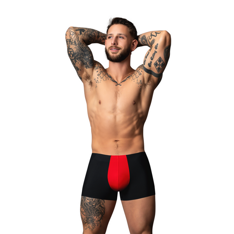 Pouch Short - XL - Negro/Rojo