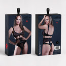Come Closer - Teddy en vinyle transparent et aspect latex - M - Noir
