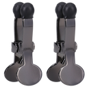 Pinces - Pinces à téton en acier inoxydable avec embout en silicone - Noir