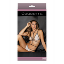 Soutien-gorge en dentelle, culottes et harnais sans entrejambe - Taille unique