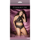 Haut Halter en résille et short taille haute - Grande taille