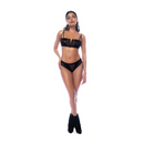 Rock Star - Ensemble de soutien-gorge Balcolonette deux pièces - L/XL - Noir effet mouillé