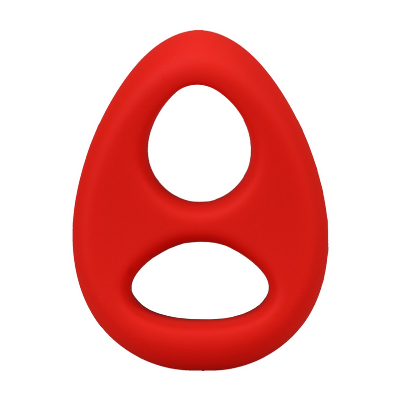 The Code - Cockring en silicone avec bandana - Rouge