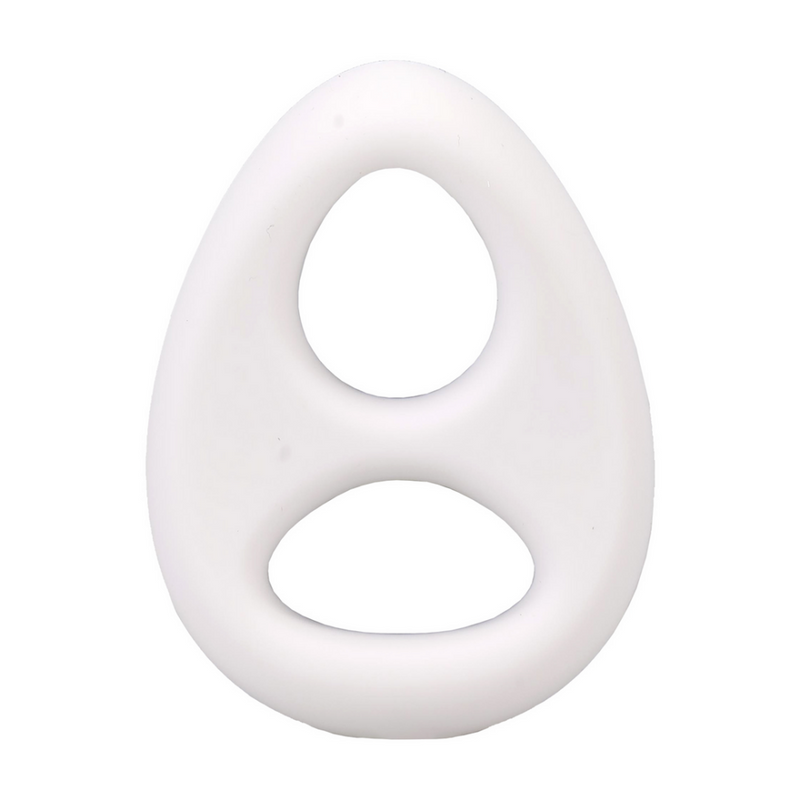 The Code - Cockring en silicone avec bandana - Blanc