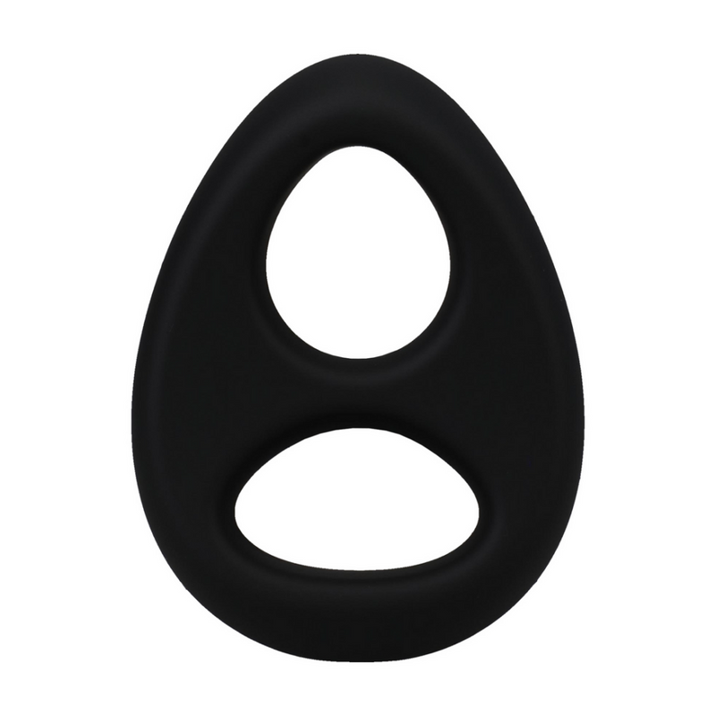 The Code - Cockring en silicone avec bandana - Noir