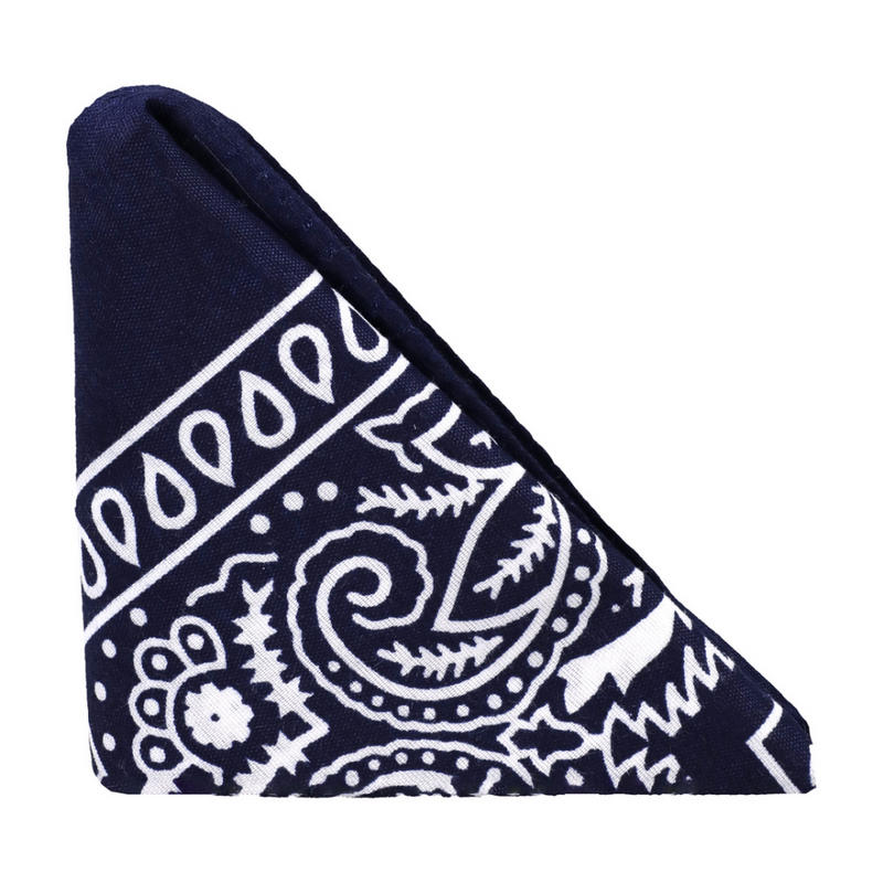 The Code - Cockring en silicone avec bandana - Bleu marine