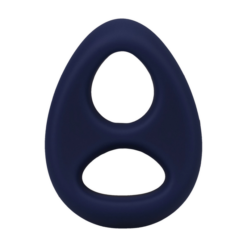 The Code - Cockring en silicone avec bandana - Bleu marine