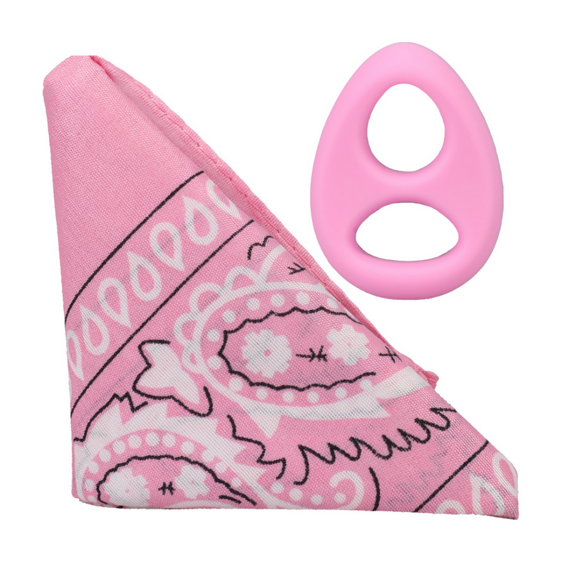 The Code - Cockring en silicone avec bandana - Rose