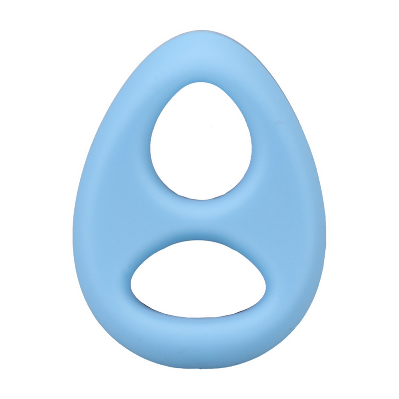 The Code - Cockring en silicone avec bandana - Bleu clair
