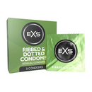 EXS Ribbed Dotted and Flared - Préservatifs - 3 pièces