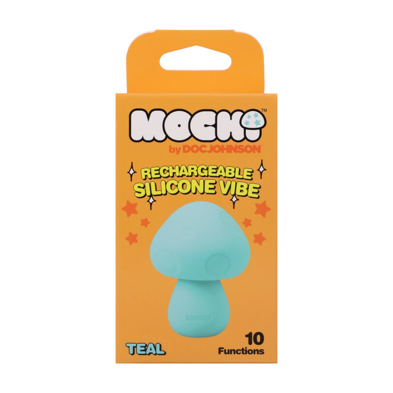 Mushroom Vibe - Vibromasseur en silicone rechargeable - Vert d'eau