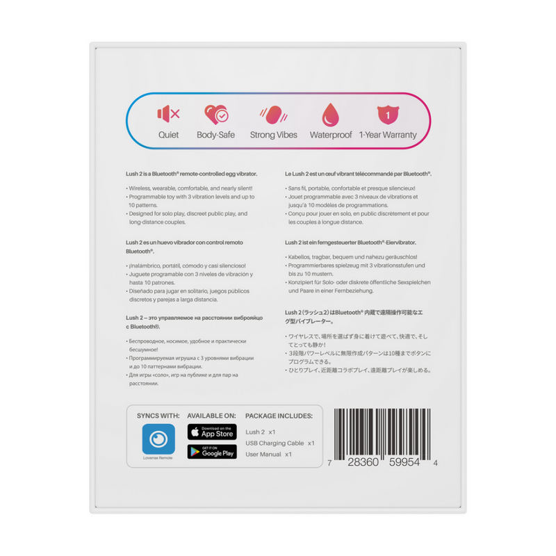 Lush 2 - Vibrateur G-spot à distance puissant et portable - Rose