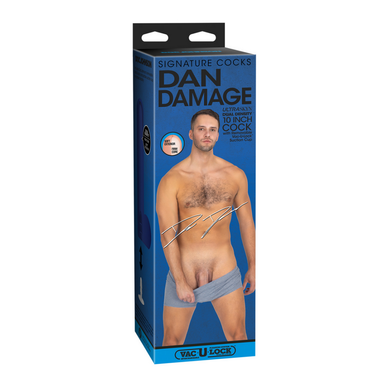 Dan Damage - Dildo ULTRASKYN réaliste - 10 / 25 cm - Vanille