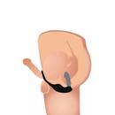 Massager prostatique de traite et vibrant + harnais avec 7 vitesses