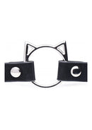 Kinky Kitty Ring Slim Choker - Cuir PU - Noir