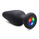 Plug anal en silicone lumineux - Medium