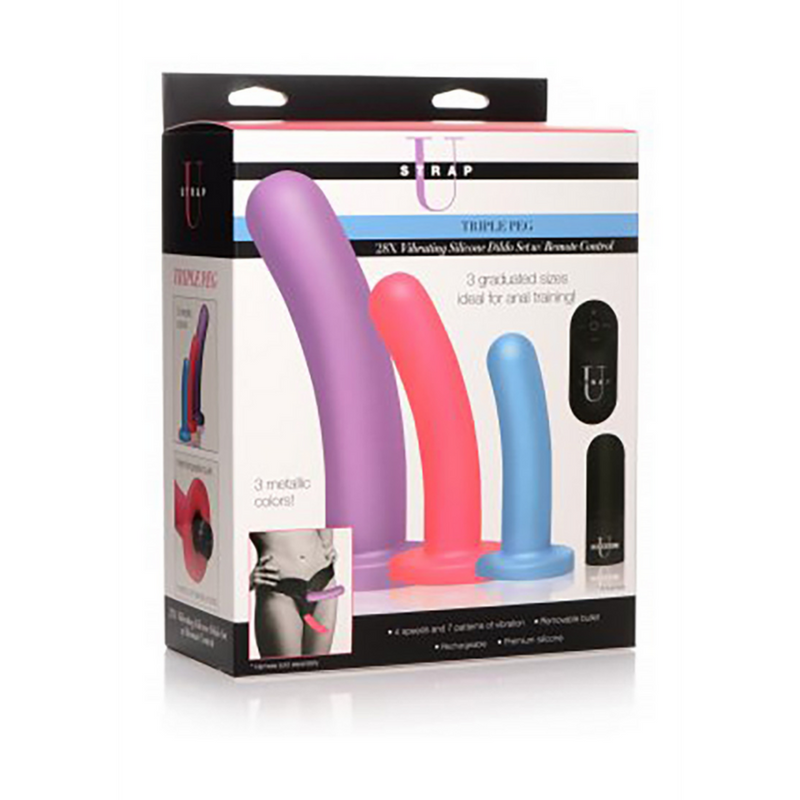 Trois Piques - Ensemble de Dildos en Silicone Vibrants avec Télécommande