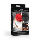 Passion Brûlante - Bougie Rose avec Support - Rouge/Doré