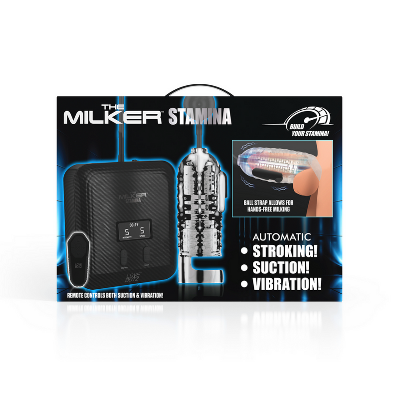Le Milker Stamina - Stroker automatique à vibration et aspiration - Transparent