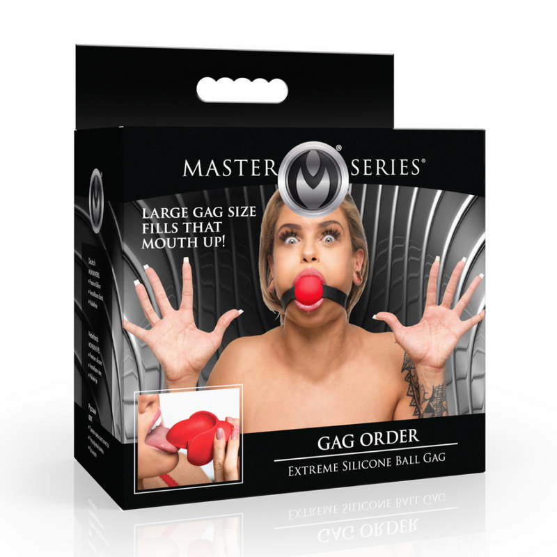 Gag Order - Boucle en silicone extrême - Rouge