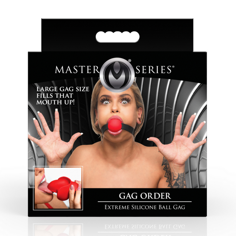 Gag Order - Boucle en silicone extrême - Rouge