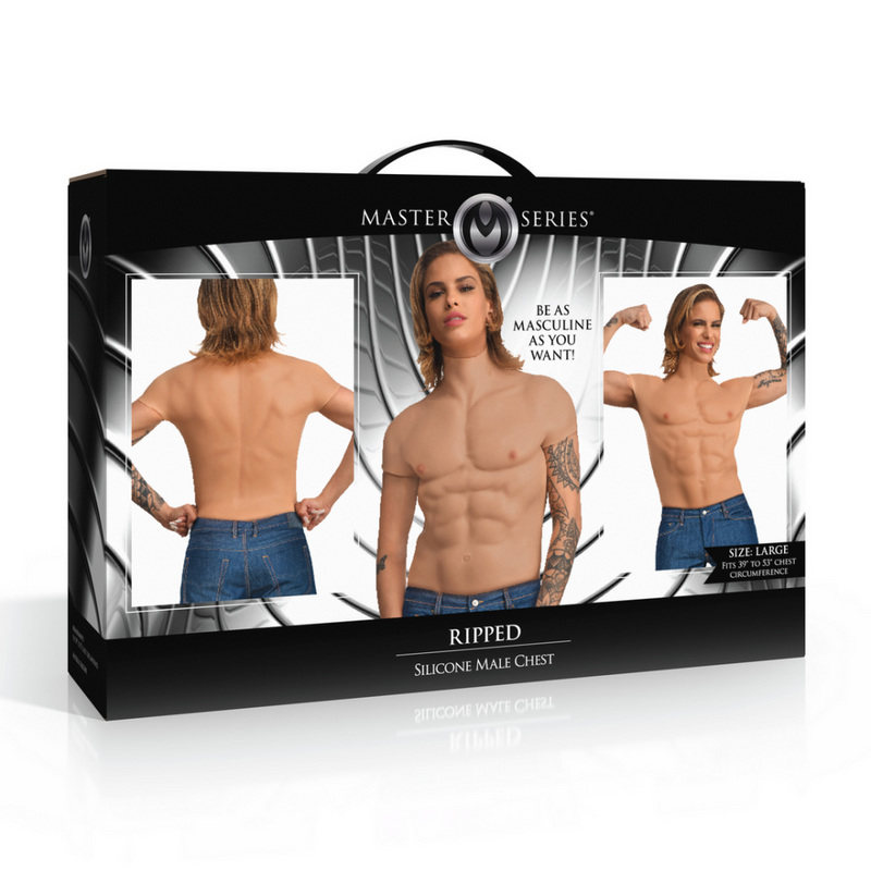 Ripped - Pecho Masculino de Silicona - Grande