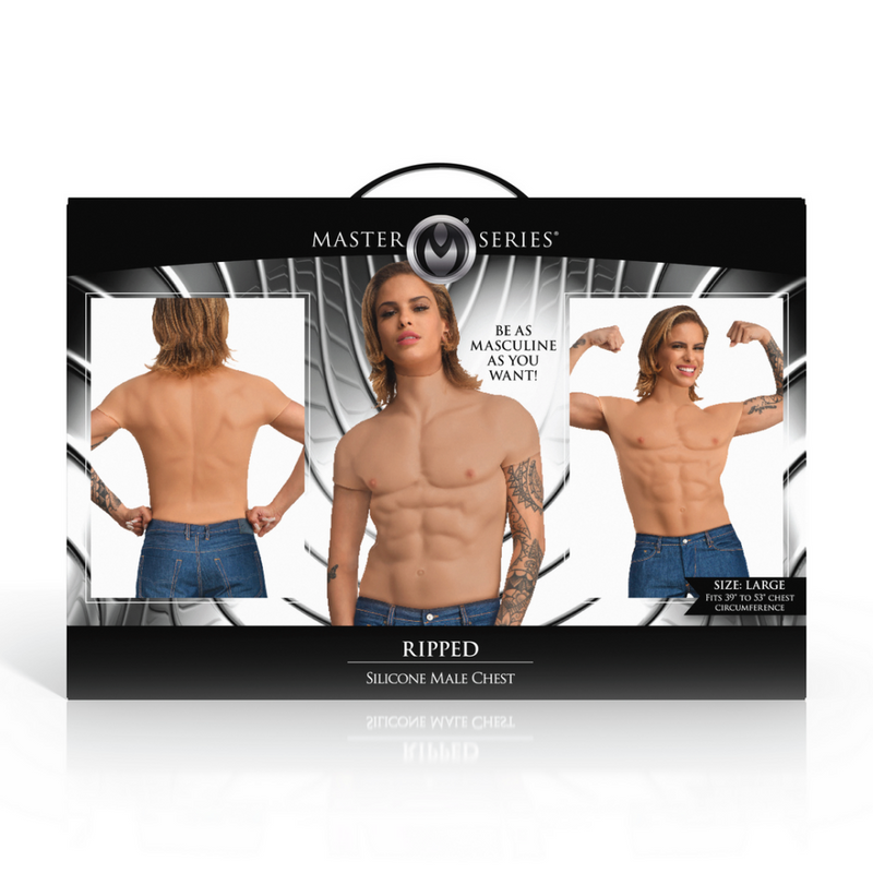 Ripped - Pecho Masculino de Silicona - Grande