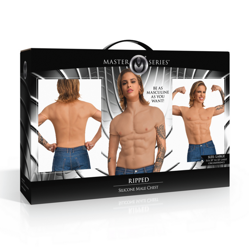 Ripped - Pecho Masculino de Silicona - Mediano