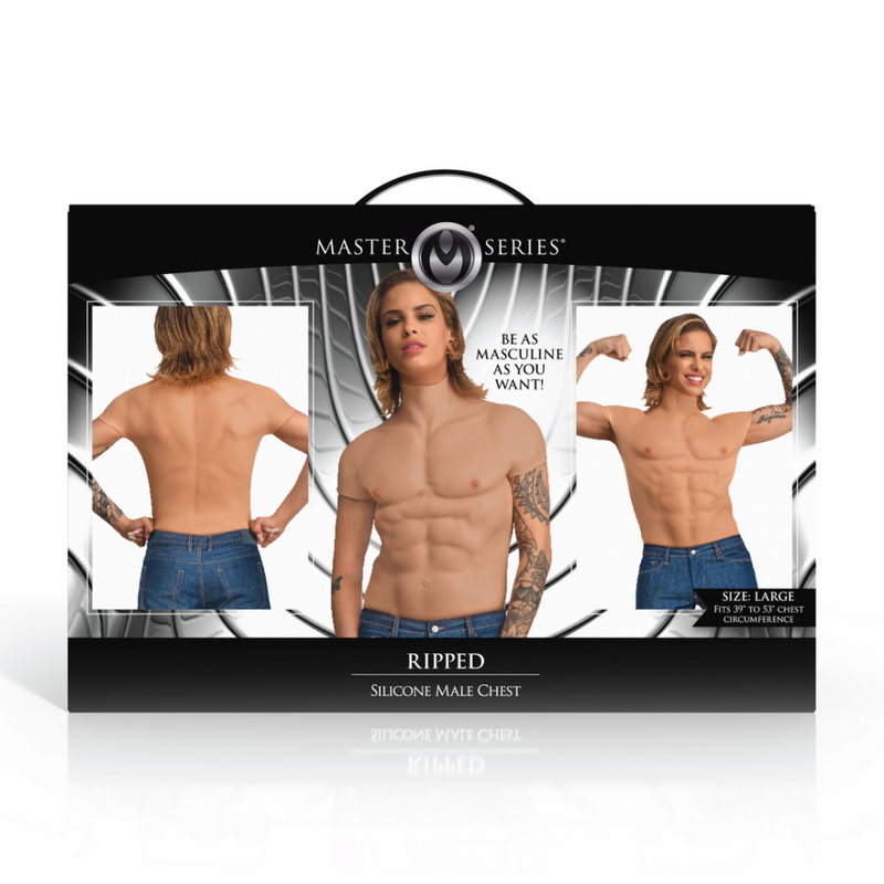 Ripped - Pecho Masculino de Silicona - Mediano
