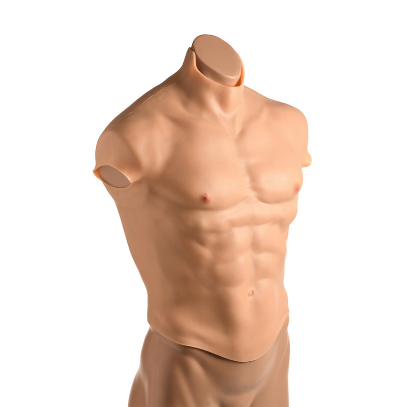 Ripped - Pecho Masculino de Silicona - Mediano