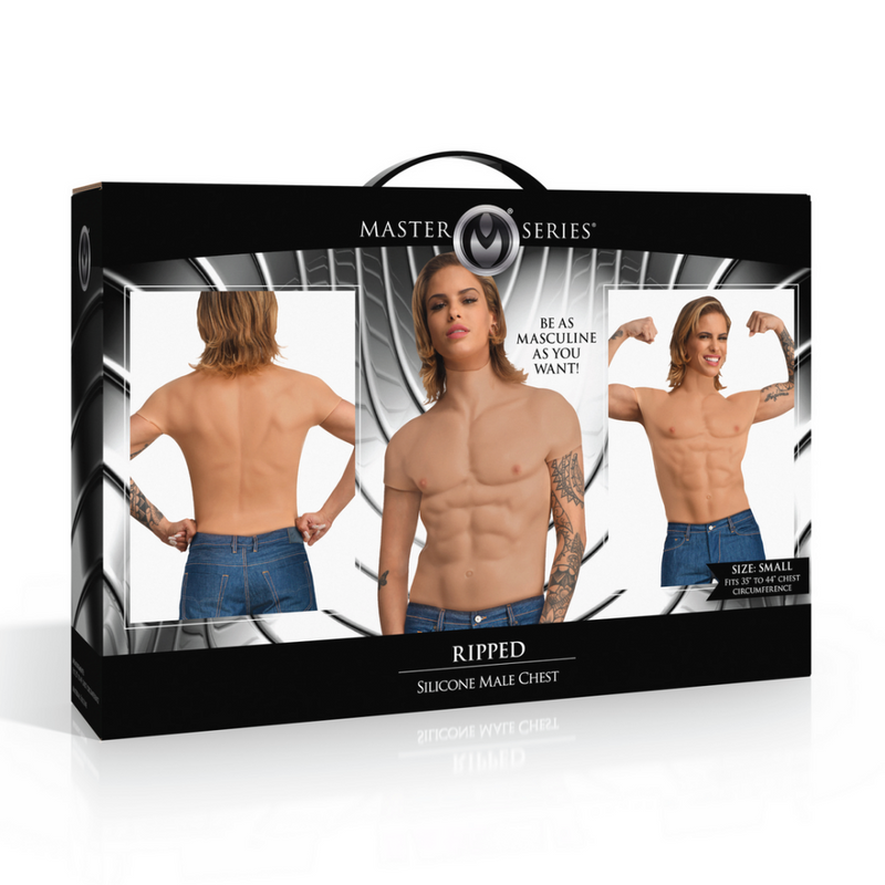 Ripped - Pecho Masculino de Silicona - Pequeño