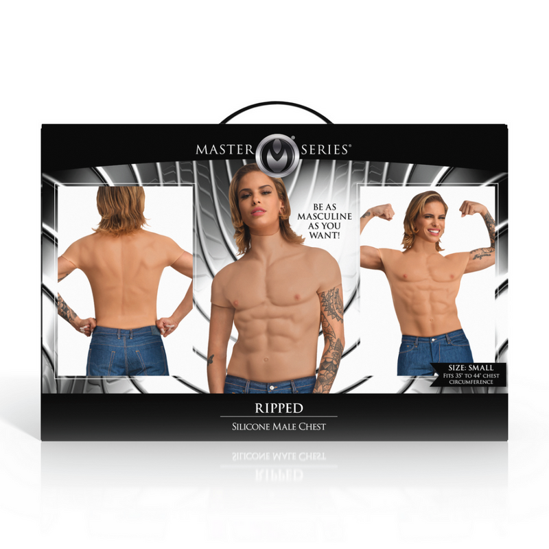 Ripped - Pecho Masculino de Silicona - Pequeño